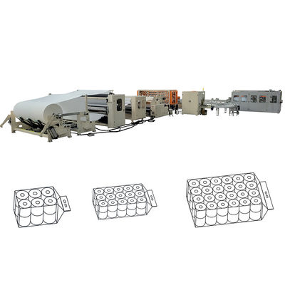 48 Rolls Full Automatic Bundle Packing Small Toilet Paper and Kitchen Towel Roll Machine Jalur produksi untuk bisnis kertas tisu Amerika Selatan